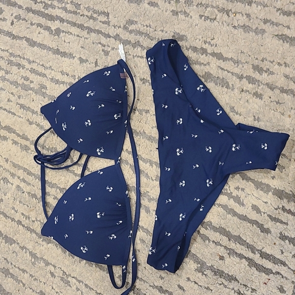 Ardene Other - Ardene navy palm tree bikini